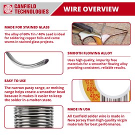 Canfield 60/40 solder for stained glass