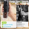 Rechargeable Salt and Pepper Grinder Set, Gravity Electric Salt and