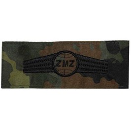 baum-m gmbh German Army Activity Badge ZMZ Civil-Military Cooperation – Staff Black Embroidery on Camouflage Coloured Original Bundeswehr Fabric