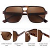 FEISEDY Retro Square Aviator Sunglasses Women Men 70s Vintage Trendy