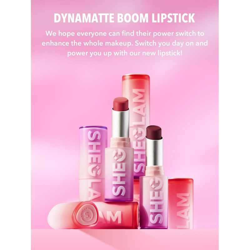 SHEGLAM Dynamatte Boom Waterproof Matte Lipstick Long Lasting Transfer Proof