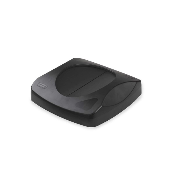 Rubbermaid Commercial Products Untouchable Trash/Recycling Swing Lid, Black, Compatible with