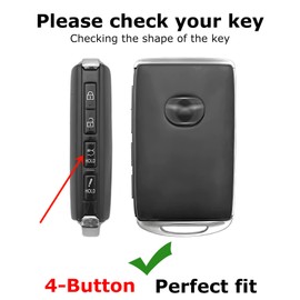 HOUTIAN 2-Pack for Mazda Key Fob Cover, 4-Button, Keychain Accessories for 2019-2025 Mazda 3 Hatchback Mazda 6 CX-3 CX-5 CX-9 CX30 CX50 CX70 CX90 MX30 MX-5 Miata