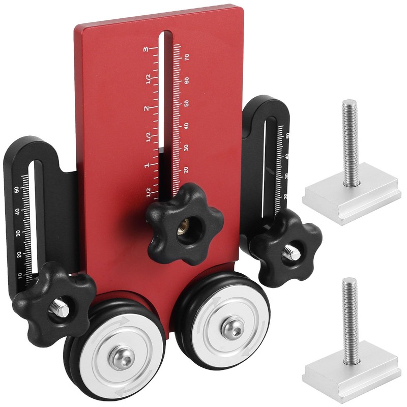 Abizarch Double Wheel Bearing Stock Roller Aluminum Alloy Woodworking Stock