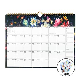 Calendar 2025-2026 - Durable Thick Paper, Includes July 2025 to December 2026, 11 x 8.5 Inches for Home & Office Planning With Holiday Marking Stickers (B)