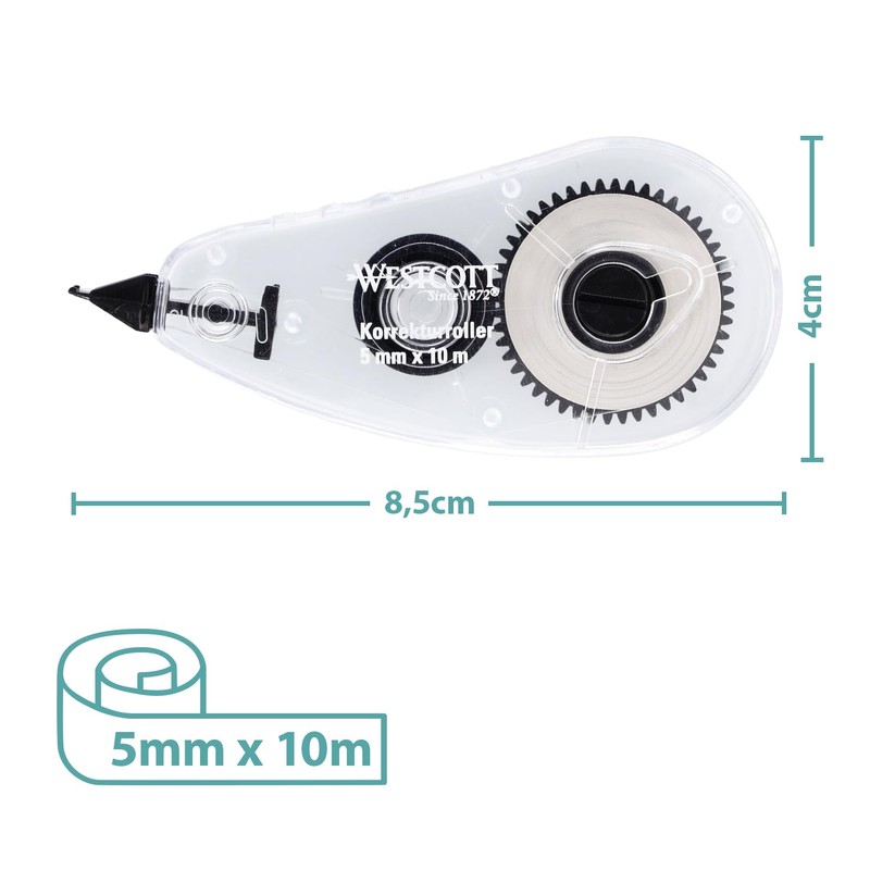 Westcott correction tape midway | correction roller with white correction