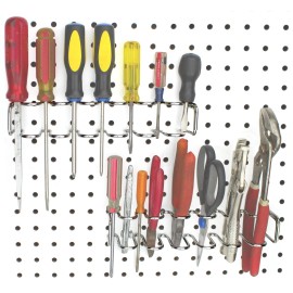 Right Arrange Pegboard Screwdriver Holder, 2-Pack - Hooks to Any Peg Board - Screwdriver an...