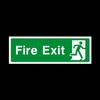 2x Fire Exit Right Sign 300mm x 100mm - Plastic