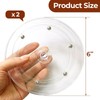 YSJCHEBS Pack of 2 Clear Turntable Plastic Turntable Item Storage