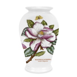 Portmeirion Home & Gifts BGHA58050 Canton Vase Magnolia, Ceramic, Moonstone, Rose Quartz, Aquamarine, Amethyst, 20.3 cm