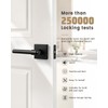 Black Interior Door Handle 4 Pack, Heavy Duty Closet Door