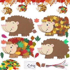 Autumn Craft Set for Children 12 Hedgehogs Decoration Crafts Autumn Children Rub on Sticker Craft Templates Craft Ideas Children's Birthday Craft Set Summer Children's Birthday Activity Birthday Party