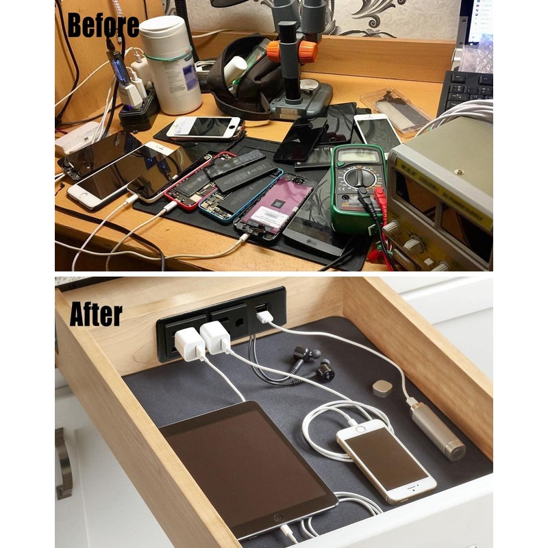 Drawer Outlet Kit with 2 15Amp AC Outlets & 2