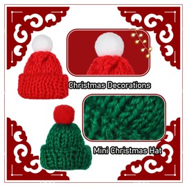 MAIDETONG Christmas Hat, Pack of 16 Mini Christmas Hat and Scarf Gloves Socks Decoration Christmas, Table Decoration, Christmas, Christmas Scarf Set, Wine Bottles Decorating