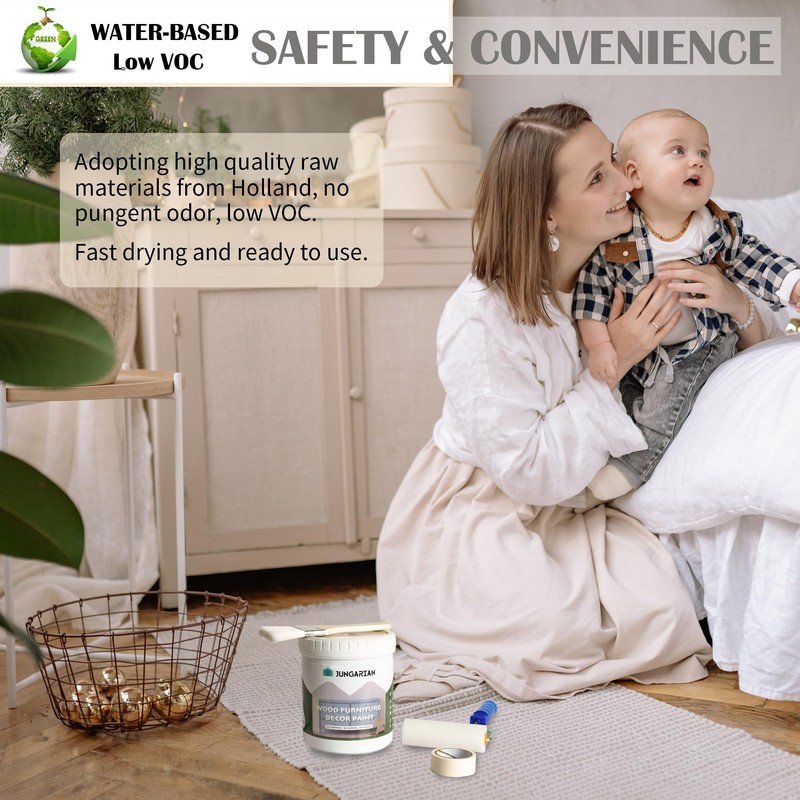 Jungarian Furniture Paint Kit 16oz with Tools - Water-based &