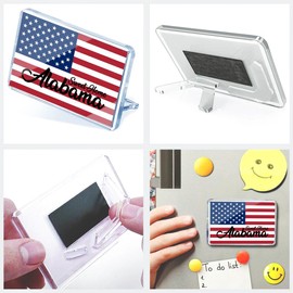 Classic Rectangle Magnet with Stand - Sweet Home Alabama Flag America - Fridge Locker Office Whiteboard Toolbox #61093
