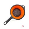 Collapsible Colander with Long Handle for Draining Pasta, Fruits and