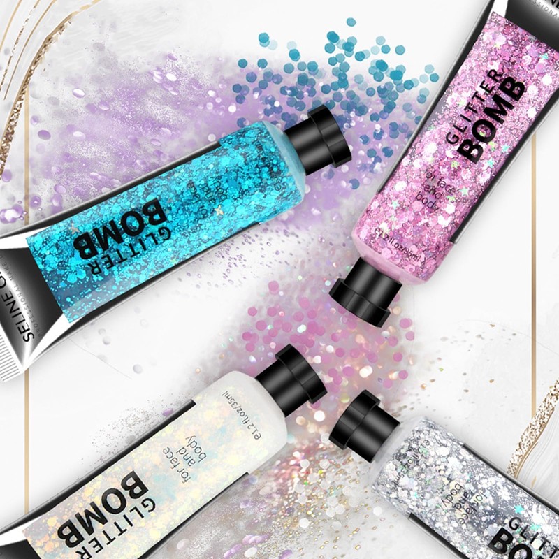Qwesure Xixi Liquid Eyeshadow Long-Lasting Waterproof Glitter Eyeshadow Set Glitter