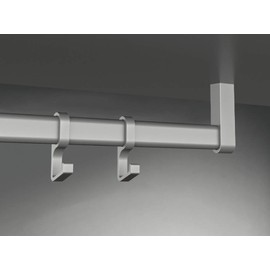 Gedotec Wardrobe Rail Oval Wardrobe Rail Clothes Wardrobe Clothes Rail Aluminium Silver Matt Wardrobe Tube 2000 mm Laundry Rail 30 x 14 mm 1 Piece Furniture Pipe for Wall and Ceiling Mounting