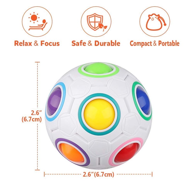 Coogam Magic Rainbow Ball Color Matching 3D Fidget Cube Puzzle