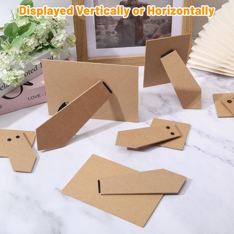 beinkmake 6Pcs Picture Frame Backing Board Easel Back Replacement Self-Adhesive