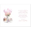 doodlecards Godmother Birthday Card Tea Party and Balloons Medium Size