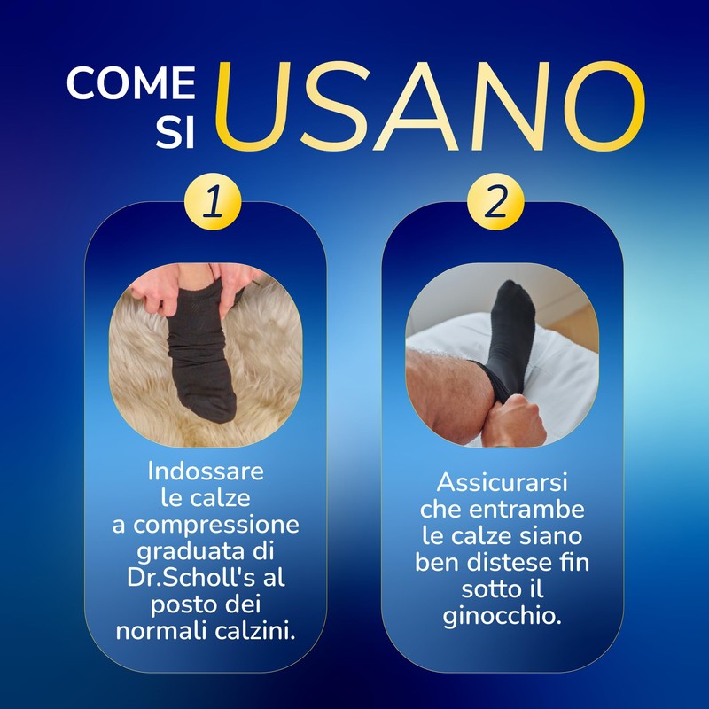 Dr. Scholl’s Flight Socks Calze a compressione graduata clinicamente testate