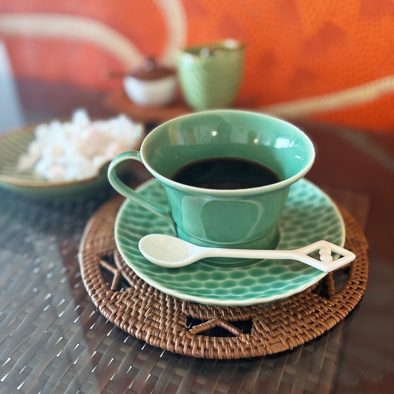 54744 Atta Placemat, Atatrey, Tea Placemat, Round, Asian Goods, Natural