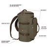 Rothco Convertible Canvas Duffle/Backpack - 19 Inches (Brown)