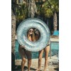 PoolCandy Jumbo Pool Tube, 48", Silver Glitter
