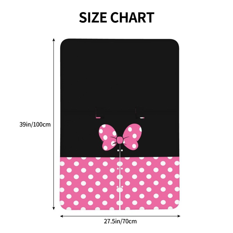 Pink Black Bow Polka Dot Car Seat Canopy Cover, Universal