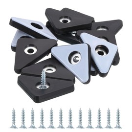 sourcing map Furniture Sliders, 12Pcs 35x35x45mm - PTFE Triangle Chair Leg Floor Protectors, Screw-On Furniture Pads with Screw for Carpet Hardwood Floors