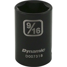 Dynamic Tools D007318 3/8" Drive 6 Point SAE Impact Socket with 9/16" Standard Length