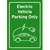 Classic Home Store Electric Vehicle Parking Only Green EV Car