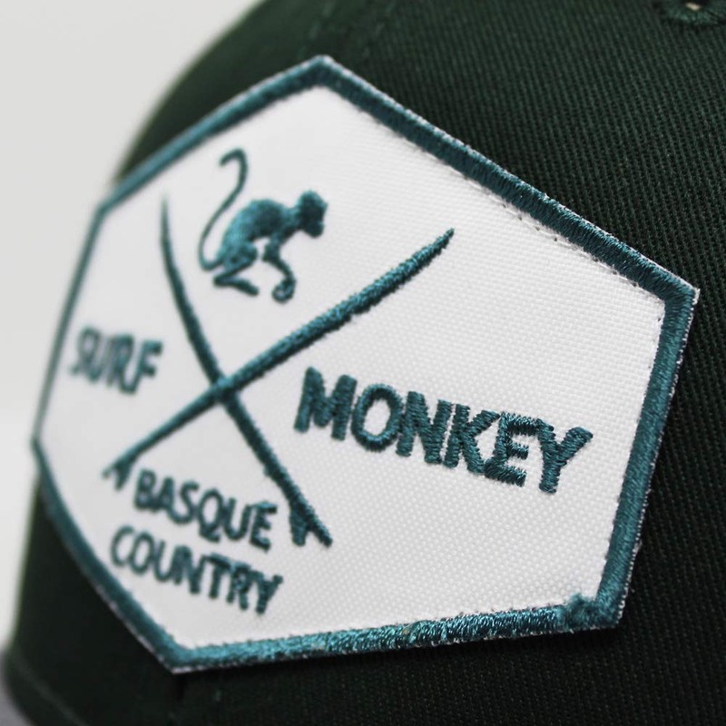 Surf Monkey Trucker Hat Heather Curved Visor Adjustable Snapback Cap