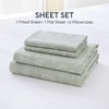 Homilay 100% Natural Cotton Percale Sheets Set,King Size 4 PC,