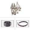 Weddecor 7mm x 40mm Screwback Silver Spike Cone Studs for