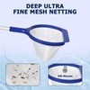 Pool Skimmer Net with Pole, Small Handheld Deep Ultra Fine