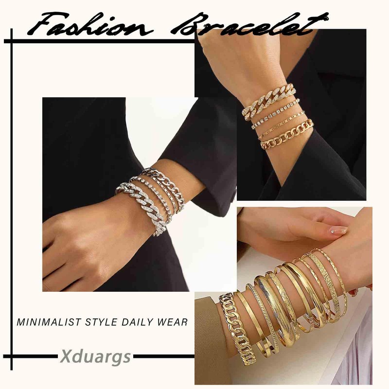 Xduargs Punk Bangle Bracelet Vintage Stretch Bangle Bracelet Gothic Flexible
