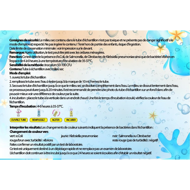 Medasa Bacteria Test Quick Test 4-6 Hours Water Test 5-in-1