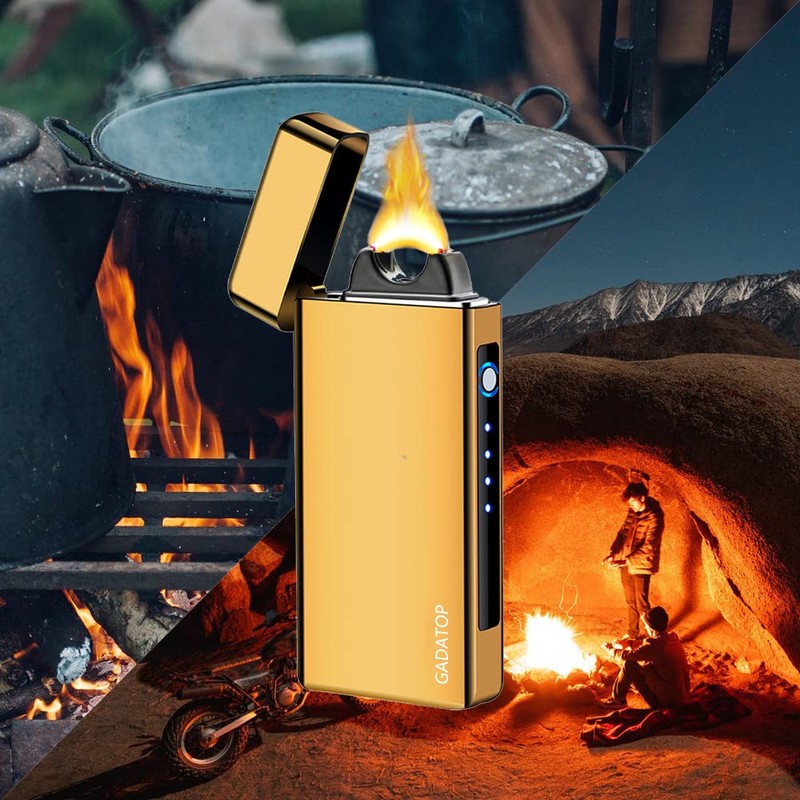 GADATOP Arc Plasma Flame Lighter USB Rechargeable Windproof Electric Lighter