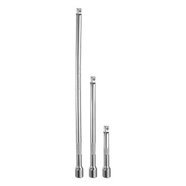 uxcell 1/4" Drive Impact Extension Bar 3" 6" 10" Chrome Vanadium Steel Extra Long Socket Wrench Extender Square Drive Socket Driver Handle for Loosening and Tightening Silver 3-Piece Set
