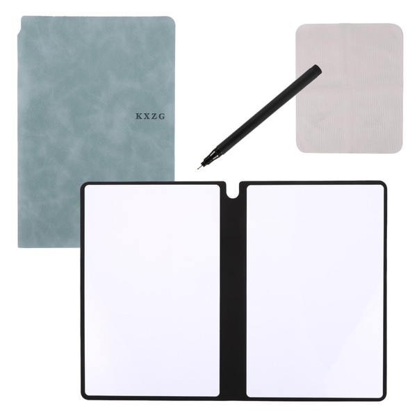 Portable A5 Dry Erase Notebook, 9.4x6.5 Inch Reusable Dry Erase