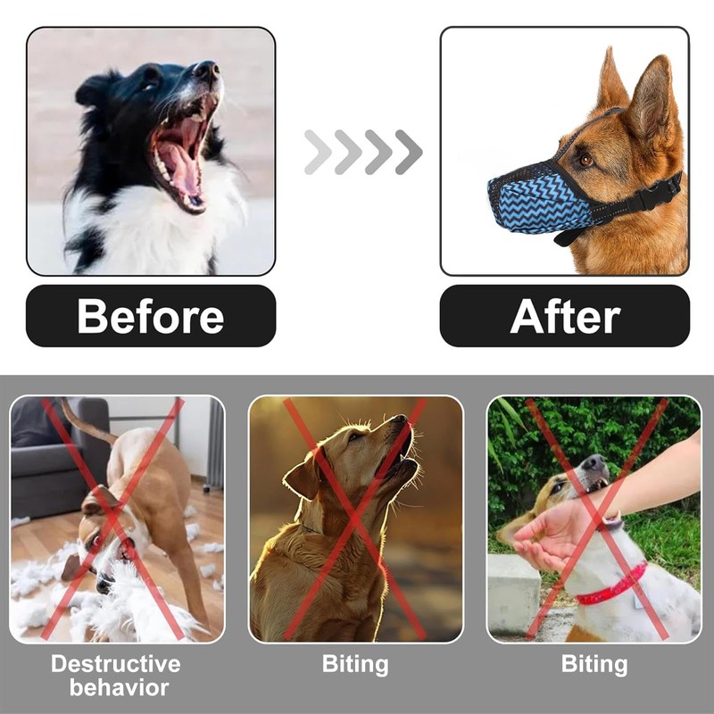 BDHYYM Muzzle for Dogs, Muzzle for Large Dogs, Adjustable Dog