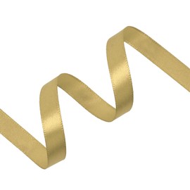 Kryvus Champagne Gold Satin Ribbon, 10mm x 22M Single Face Champagne Gold Ribbon, Solid Color Satin Ribbon Perfect for Gift Wrapping, Crafts, Bow Making, Sewing and Wedding Decorations