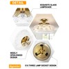 Slypadan Semi Flush Mount Ceiling Light, 12 Inch Large Gold