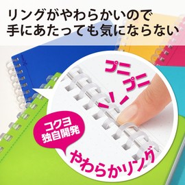 Kokuyo notebook soft ring B ruled A6 80 Sheets Light Blue with Dots Space – sv358bt – LB