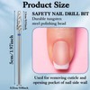 3/32" Small Cuticle Nail Drill Bit, Precision Cuticle Bits for