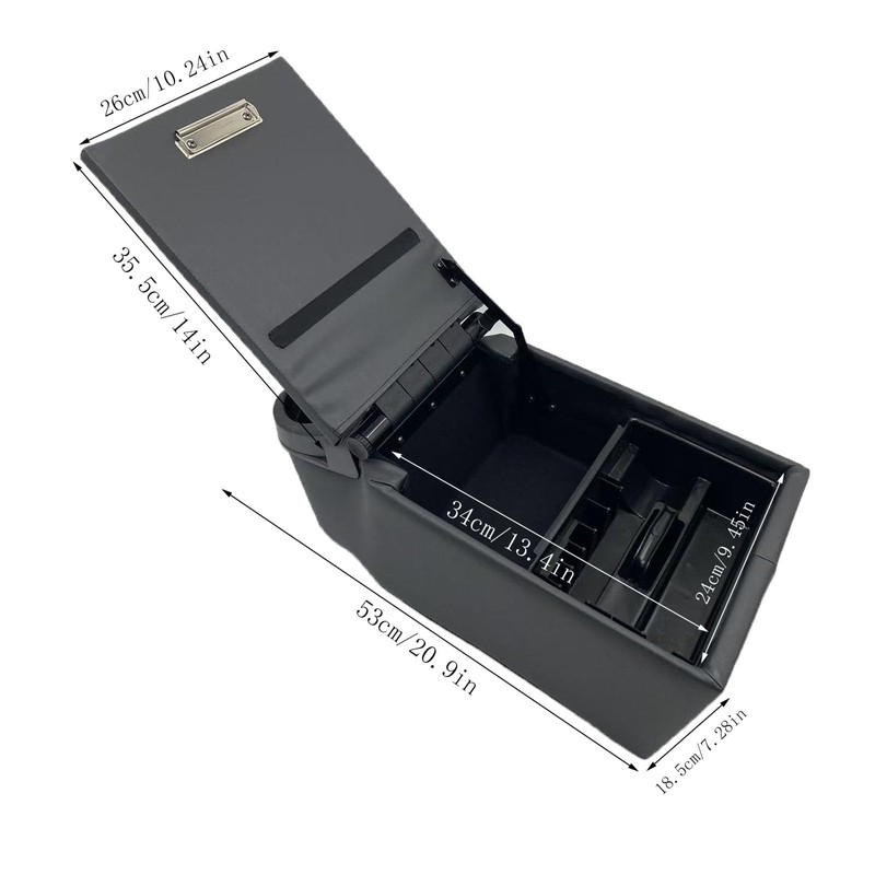 LOOYE Universal Truck Center Console Truck Seat/Bench Organizer (Grey)