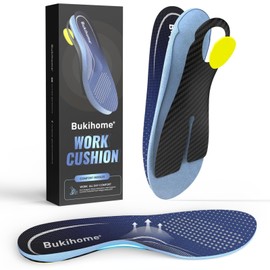Bukihome Carbon Fiber Orthotic Insoles - Premium Arch Support for Metatarsalgia & Morton's Neuroma, Professional Grade Shoe Inserts with Metatarsal Pad & Shock Absorption - M-Men 6-6.5, Women 6.5-7